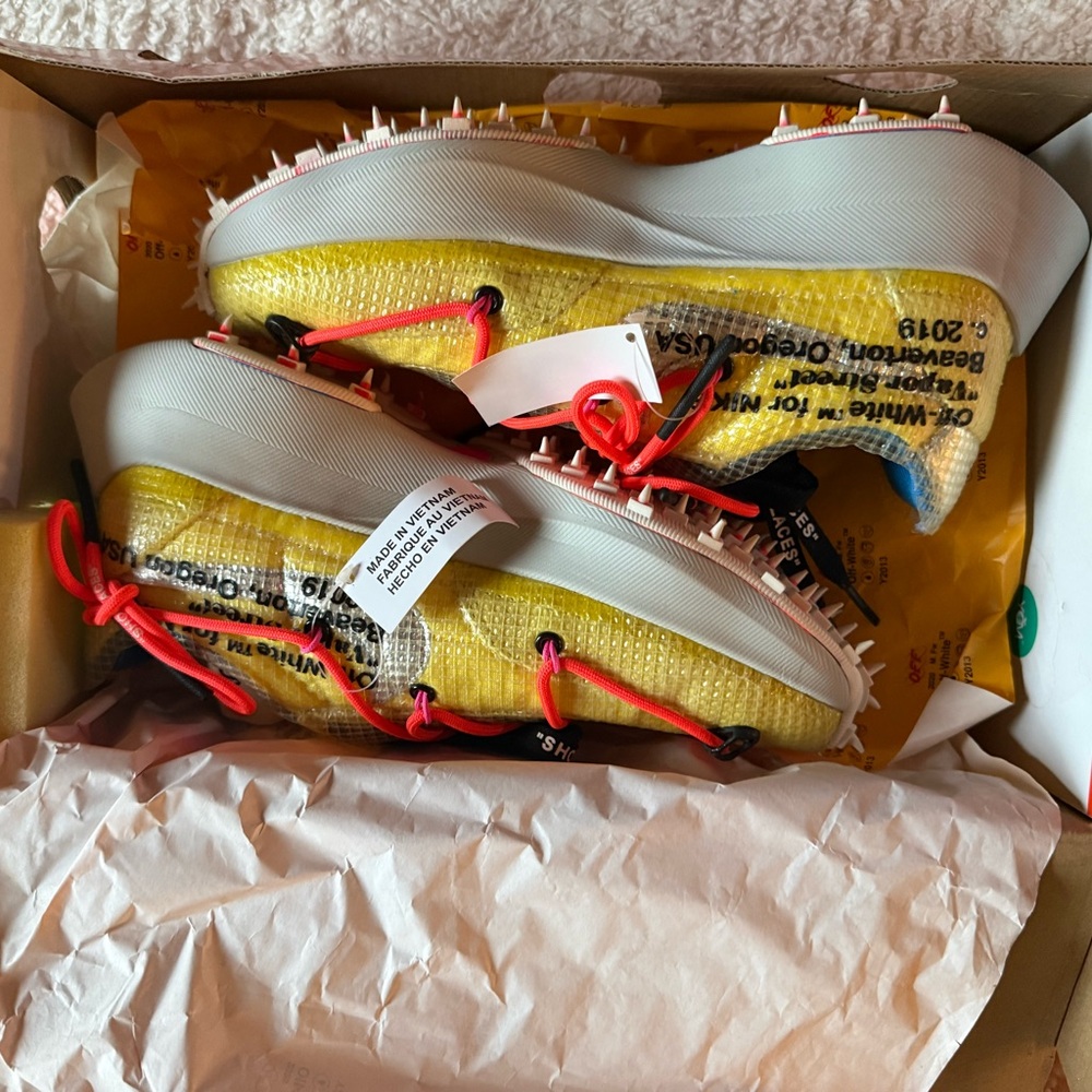 Off-White Yellow and Red Women's Shoes